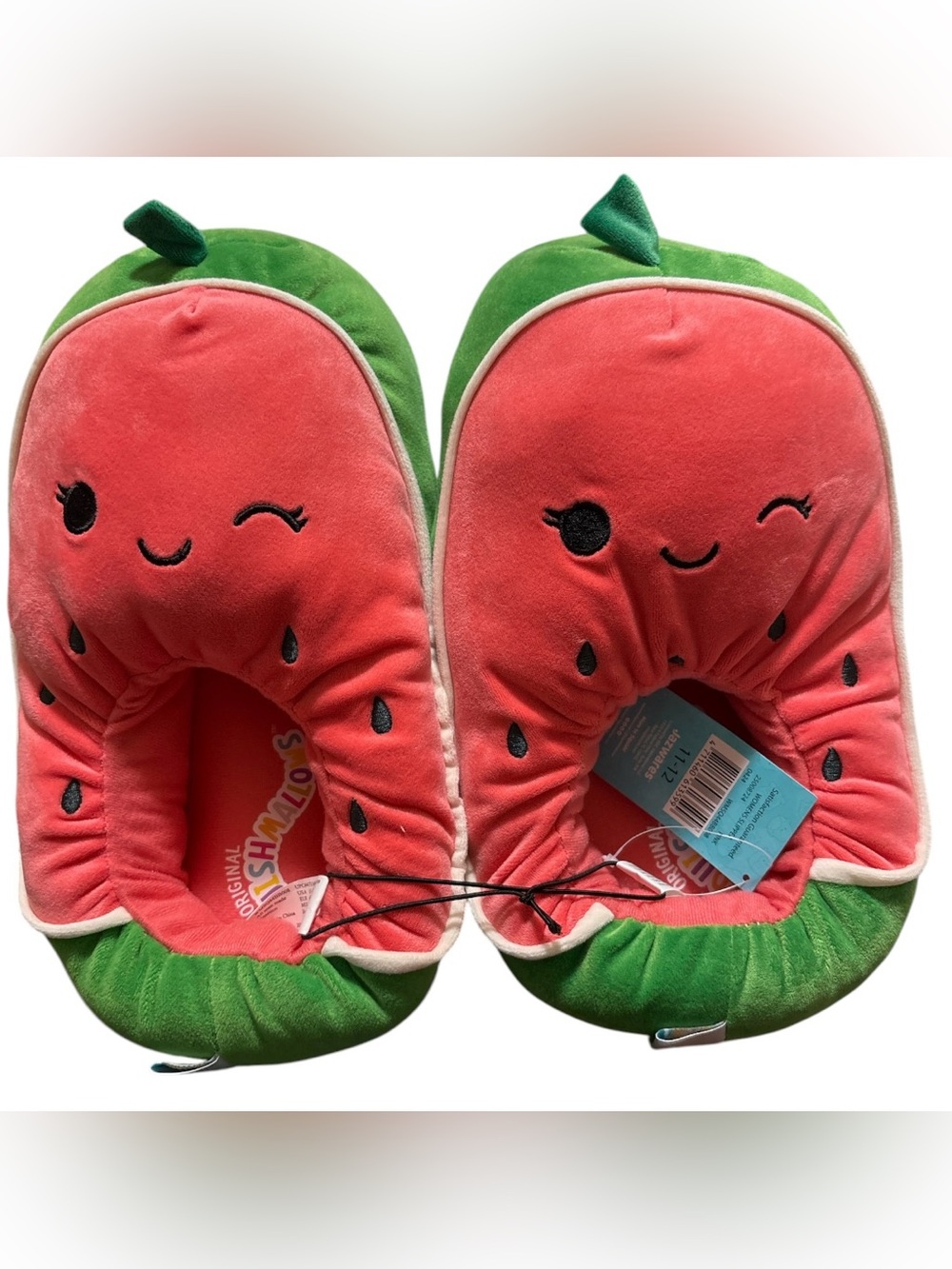 Squishmallows Watermelon Plush Slippers